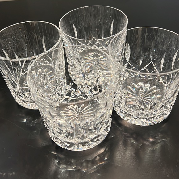 WATERFORD CRYSTAL Lismore 
Old Fashioned Drinking Glasses Set of 4 excellent - Picture 3 of 10